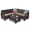KETER ensemble de mobilier de jardin Corfu Relax Set marron