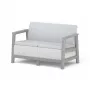 KETER Garden sofa two-seater Scandi Linea 2 Seater Sofa light gray/dark steel gray