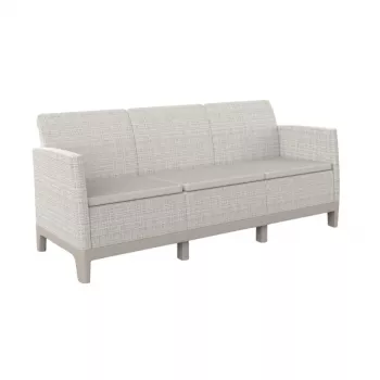 KETER canapé de jardin deux places Scandi Form 3-Sitzer Sofa gris galet/beige clair