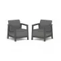 KETER Garden chairs 2 pcs Scandi Linea grey