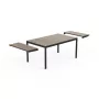 KETER table de jardin extensible Deco Porto Nova extensible 160-240 aspect bois de frêne/noir