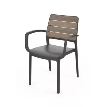 KETER fauteuil de jardin Deco Porto noyer/gris