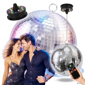 Boule à facettes LIGHT4ME MBM 40 IR miroir argent