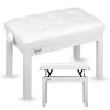 Banc de piano V-TONE PB3 WH blanc simili-cuir