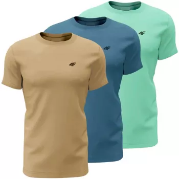 T-shirt homme 4F M4481 lot de 3 beige, bleu, menthe 4FWSS26TTSHM4481 91S S
