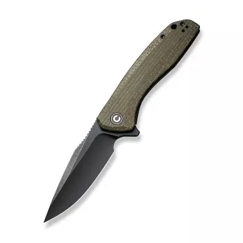Couteau pliant CIVIVI Baklash C801K 9Cr18MoV Micarta vert à grain grossier