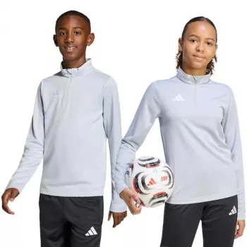 Sweat enfant adidas Entrada 26 Training Top gris clair JZ6637 152cm