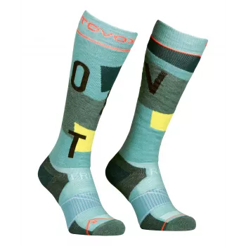 Chaussettes de ski Ortovox Freeride Long Socks Cozy femme - ice waterfall