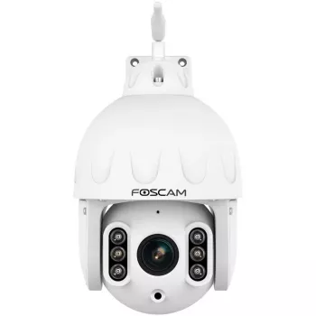 FOSCAM SD8P caméra extérieure avec fonction panoramique/inclinaison et Wi-Fi, 8MP 4K, zoom optique 4x, IP66, blanc