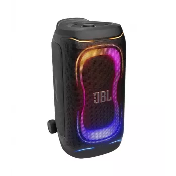 JBL PartyBox 330 Enceinte de soirée portable avec 240W RMS, batterie 18h, résistante aux éclaboussures IPX4, Bluetooth 5.1, jeu de lumières dynamique, roulettes et poignée télescopique, noir