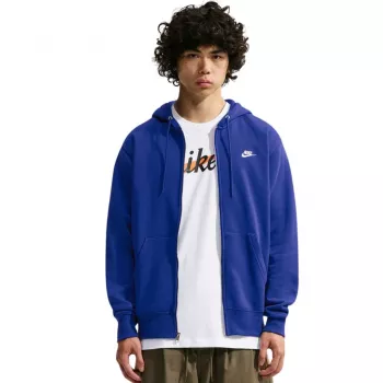 Sweat à capuche à fermeture éclair intégrale Nike Club Fleece pour hommes Diffused Blue L