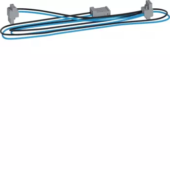 Câble de raccordement en Y HAGER KU9S115YE, noir/bleu, 1,5 m, 1 fiche vers 2 prises