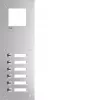 Hager RTQ106X plaque frontale d'interphone Mono 6 touches blanc