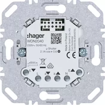 HAGER WDN2040 module variateur à bouton-poussoir universel, encastré, 1 poste, 230V, 20-400W