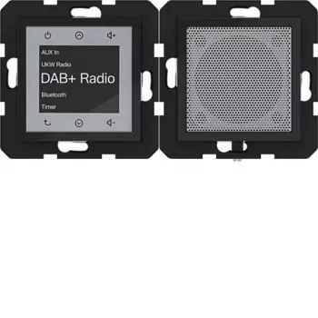 HAGER WAN6110BG Radio Touch UP enceinte Bluetooth DAB+ encastrée noir brillant
