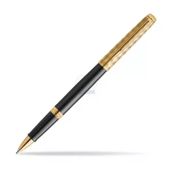 Stylo roller Waterman Hemisphere - fine, noir brillant avec finitions chromées, coffret cadeau 2225136