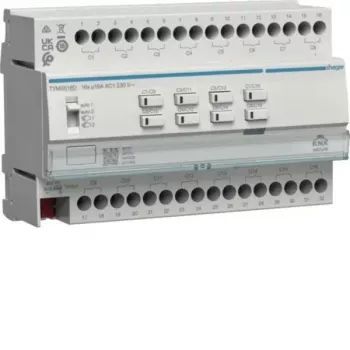 Actionneur de commutation/volet KNX Secure HAGER TYMS616D 16/8 voies