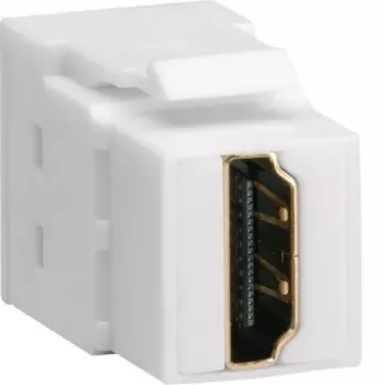 Module Keystone Hager universalVZ20HS, HDMI femelle vers HDMI femelle, 180°, blanc