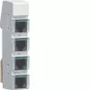Hager LMN Bus Module, 4x RJ12 Sockets, Passive, No Power Supply ZZ12LMN04P