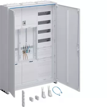 Coffret de compteurs complet Hager universZ 1100x800x205 mm triphasé 2 emplacements de compteur APZ blanc ZB333Q25ENT