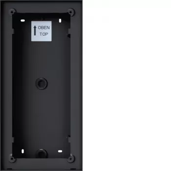 Boîtier en saillie Hager REW407X pour interphone Mono, 2/3/4 boutons d'appel, anthracite