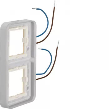 Cadre de recouvrement Hager WNA712 W.1 1 poste avec éclairage LED bleu, 230V, blanc polaire