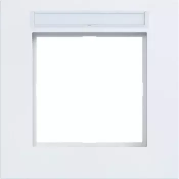 Cadre 1 poste Hager A.8 avec champ d'étiquetage, blanc clair mat WAD8101WM