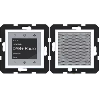 Enceinte radio tactile HAGER WAN6110WM UP DAB+ Bluetooth, montage encastré