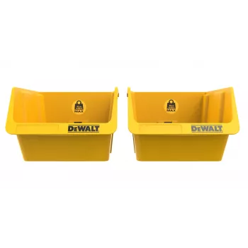 Coffret à outils DEWALT DWST82813-1 TSTAK double pack – 2x bacs empilables en plastique de 14L, noir/jaune