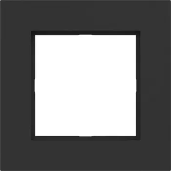 Hager A.8 cadre de recouvrement 1 poste, nuit noir mat WAD8100BM