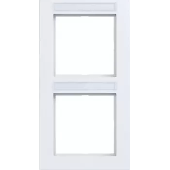 Hager A.1 cadre vertical 2 postes, blanc clair mat, WAD6203WM