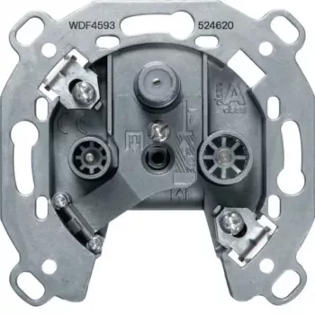 Hager WDF4593 Antenna Socket 3-Outlet SAT TV FM Single Socket Module Insert Flush-Mounted