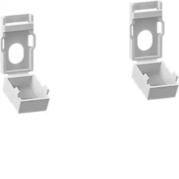 Hager FZ967S Plaque de recouvrement pour patte de suspension inférieure, Univers Z, RAL 9010 blanc pur, 2 pièces