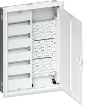 HAGER FWU52K1 Tableau de distribution encastré, 60 PLE, 3 rangées, IP30, classe II, blanc
