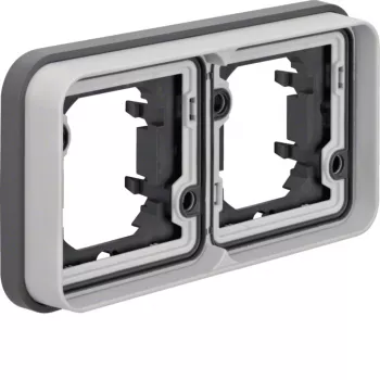 Hager WNA402 Kallysto.pur cadre de recouvrement 2 postes, blanc pur