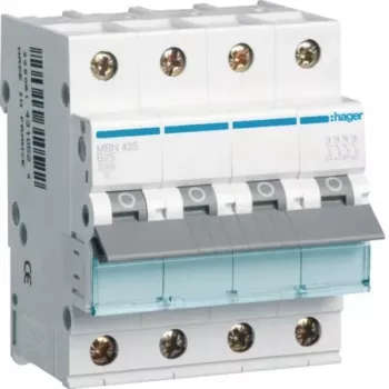 Hager MBN425 disjoncteur miniature 4 pôles B-25A 6kA