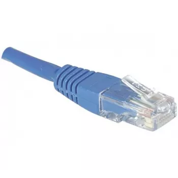Câble de raccordement Cat.6 U/UTP EXERTIS CONNECT, 0,5 m, bleu, anti-accroche 246700