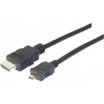 Câble Micro HDMI High Speed avec Ethernet EXERTIS CONNECT, doré, HDMI Type A vers Micro HDMI Type D, 1,0 m 128490