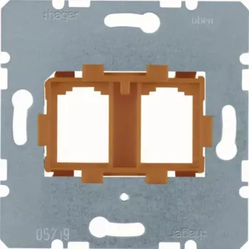 HAGER WDF4716P plaque support orange pour montage jack modulaire (WDF4716P)