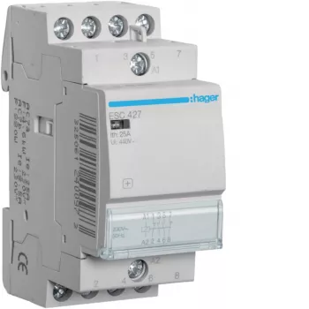 HAGER ESC427 Contacteur modulaire 25A 2NO+2NC 230V AC