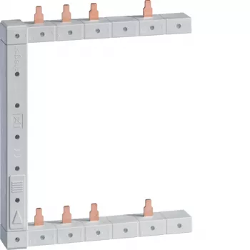 HAGER KCF563L Barre de phase verticale gauche, 2 rangées, 2 pôles, 63 A, 12 modules, type à broches