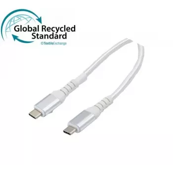 Exertis Connect Câble USB 3.2 Gen 2, 100W, USB-C vers USB-C, GRS, blanc, 1,0m (532558)