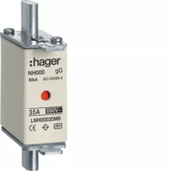 Cartouche fusible NH HAGER LNH00035M6 NH00 gG 690 V 35 A