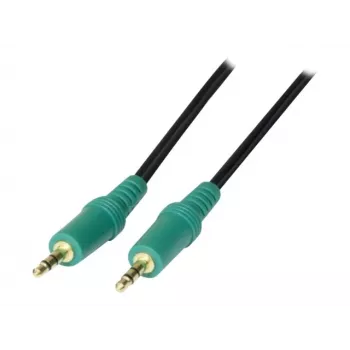 TECLINE Audio Cable, 3.5 mm Stereo Jack Male to Male, 5.0 m, Black 108897