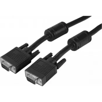 EXERTIS CONNECT Câble moniteur SVGA, HD D-Sub 15 broches mâle vers mâle, 15 m, noir 119750