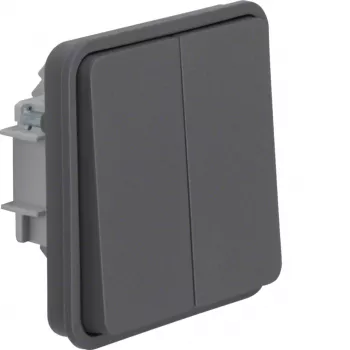 HAGER WNA040 Double interrupteur va-et-vient avec bascule 2 postes W.1 blanc polaire