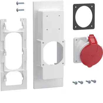 HAGER ZY32CEE universZ CEE Flange Socket 32A 5-Pole 400V IP44 Red