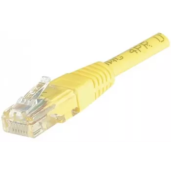 Câble patch Cat6 U/UTP EXERTIS CONNECT, RJ45, jaune, 1,5 m, anti-accroche EXC245740