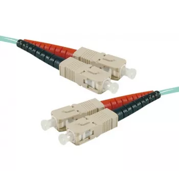 Câble patch fibre optique Exertis Connect OM3 SC duplex vers SC duplex, aqua, 30 m 392759