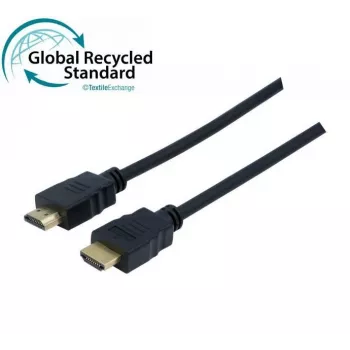 Câble HDMI 2.0 High Speed Exertis Connect, 4K, HDMI Type-A mâle vers HDMI Type-A mâle, plaqué or, noir, 1,0 m (127980)